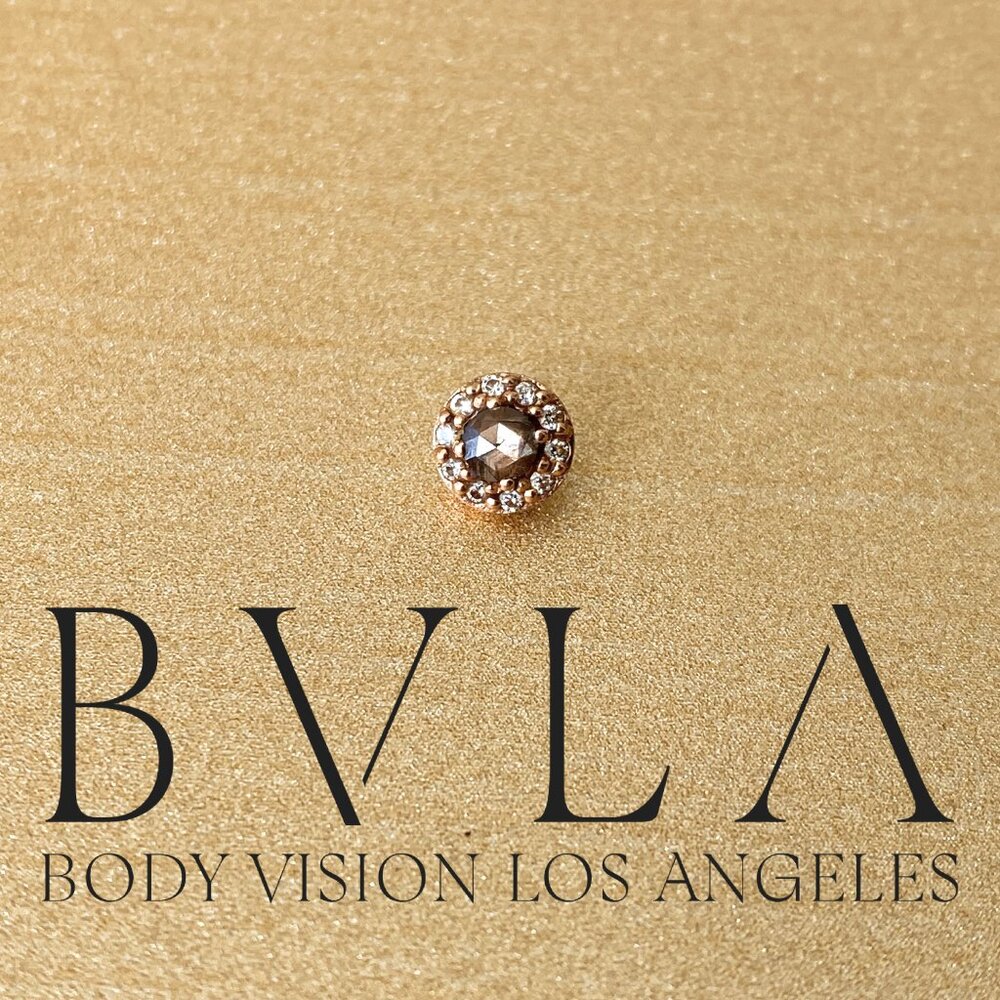 BVLA Altura - Threaded 5.5mm End in Solid 14k Rose Gold Zawadi Sapphire Diamonds